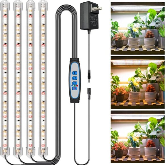 Grow Lights for Indoor Plants, 16" Full Spectrum Plant Grow Light Strip with Upg - Picture 1 of 8